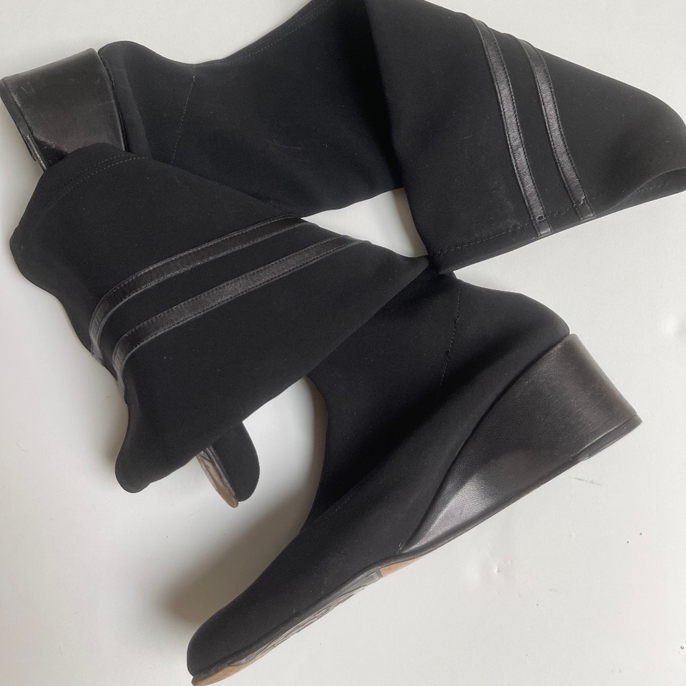 Taryn Rose Black Stretch Boots